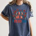 Reading Freadom Freedom Book Lover 4th Of July Men Women Women's Comfort Colors T-Shirt Moss