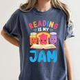 Reading Is My Jam I Love To Read Books Boy Girl Women's Comfort Colors T-Shirt Moss