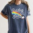 Reading Is The Key To Smart Book Lover Bookworm Reader Women's Comfort Colors T-Shirt Moss
