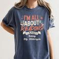 Reading And Motorcycle Life For Bikers Who Love Books Women's Comfort Colors T-Shirt Moss