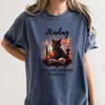 Reading Because Murder Is Wrong Books And Cats Book Lovers Women's Comfort Colors T-Shirt Moss Reading Because Murder Is Wrong Books And Cats Book Lovers Women's Comfort Colors T-Shirt Moss