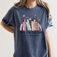 Reading There Is No Such Thing As Too Many Books Librarian Women's Comfort Colors T-Shirt Moss