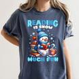 Reading Is Snow Much Fun Christmas Xmas Book Reading Women's Comfort Colors T-Shirt Moss Reading Is Snow Much Fun Christmas Xmas Book Reading Women's Comfort Colors T-Shirt Moss