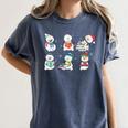 Reading Snowman Christmas Book Lovers Bookworm Librarian Women's Comfort Colors T-Shirt Moss Reading Snowman Christmas Book Lovers Bookworm Librarian Women's Comfort Colors T-Shirt Moss