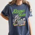 Reading Trash Racoon Bookworm Bookish Librarian Book Lover Women's Comfort Colors T-Shirt Moss Reading Trash Racoon Bookworm Bookish Librarian Book Lover Women's Comfort Colors T-Shirt Moss