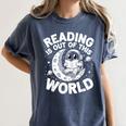 Reading Is Out Of This World Space Books Lover Women's Comfort Colors T-Shirt Moss