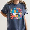 Reads Across Tee America Books Reader Reading Teacher Women's Comfort Colors T-Shirt Moss