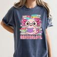 Readsalotl Axolotl Reading Book Bookworm Women's Comfort Colors T-Shirt Moss