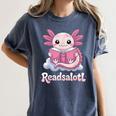 Readsalotl Axolotl Reading Cute Book Lover Bookworm Women's Comfort Colors T-Shirt Moss Readsalotl Axolotl Reading Cute Book Lover Bookworm Women's Comfort Colors T-Shirt Moss