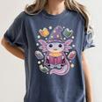 ReadsALOTL Cute Axolotl Book Lover Women's Comfort Colors T-Shirt Moss ReadsALOTL Cute Axolotl Book Lover Women's Comfort Colors T-Shirt Moss