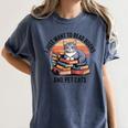 Retro I Just Want To Read Books And Pet Cats Cat Women's Comfort Colors T-Shirt Moss Retro I Just Want To Read Books And Pet Cats Cat Women's Comfort Colors T-Shirt Moss