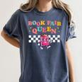 Retro Library Book Fair Queen School Reading Girls Women's Women's Comfort Colors T-Shirt Moss Retro Library Book Fair Queen School Reading Girls Women's Women's Comfort Colors T-Shirt Moss