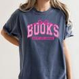 Retro Pink Coquette Bow Valentine Book Lover Varsity Women's Comfort Colors T-Shirt Moss