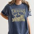 Romantasy Reader Book Reading Probably Reading About Dragons Women's Comfort Colors T-Shirt Moss