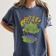Rugrats Reptar Distressed Comic Book Style Cartoon Women's Comfort Colors T-Shirt Moss