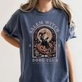 Salem Witch Book Club All Witches Welcome Spooky Halloween Women's Comfort Colors T-Shirt Moss