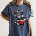 Scottish Terrier Reading a Book Dog Women's Comfort Colors T-Shirt Moss