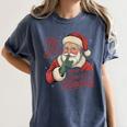 He Sees What You'Ve Been Reading Bookish Christmas Humor Women's Comfort Colors T-Shirt Moss