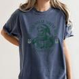 He Sees What You'Ve Been Reading Bookish Christmas Women's Comfort Colors T-Shirt Moss