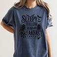 Sleepy Hollow Dead And Breakfast Please Book Ahead Women's Comfort Colors T-Shirt Moss