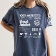Smutty Book Addict Romance Book Lover Smut Addict Ingredient Women's Comfort Colors T-Shirt Moss