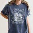 Snow Is Falling Books Are Calling Winter Reading Women's Comfort Colors T-Shirt Moss