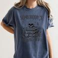 Somebody's Smut Reading Wife Smutty Book Lovers Women's Comfort Colors T-Shirt Moss