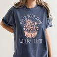 Spicy Book Club Dark Romance Reader Spicy Bookish Skeleton Women's Comfort Colors T-Shirt Moss