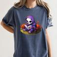 Spooky Grim Reaper Reading A Book Cute Creepy Halloween Women's Comfort Colors T-Shirt Moss Spooky Grim Reaper Reading A Book Cute Creepy Halloween Women's Comfort Colors T-Shirt Moss