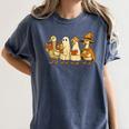 Spooky Halloween Book Lover Halloween Reading Goose Women's Comfort Colors T-Shirt Moss Spooky Halloween Book Lover Halloween Reading Goose Women's Comfort Colors T-Shirt Moss