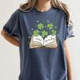 St Patricks Day Book Lover Librarian Reading Saint Pattys Women's Comfort Colors T-Shirt Moss St Patricks Day Book Lover Librarian Reading Saint Pattys Women's Comfort Colors T-Shirt Moss