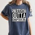 Straight Outta Chapter 39 Cute Book Lover Reader Women's Comfort Colors T-Shirt Moss