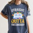 Straight Outta The Library Book Lover Men Women Premium Tri-Blend Women's Comfort Colors T-Shirt Moss