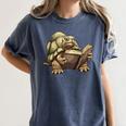 Sulcata Tortoise Reading A Book Women's Comfort Colors T-Shirt Moss