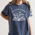 Support Your Local Library Book Reading Books Women's Comfort Colors T-Shirt Moss