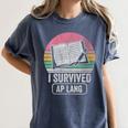 I Survived AP Lang Retro Book Graphic Women's Comfort Colors T-Shirt Moss