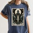 Tarot Cards Guide Book Esoteric Mysticism Clothing Tarot Card Justice Women's Comfort Colors T-Shirt Moss Tarot Cards Guide Book Esoteric Mysticism Clothing Tarot Card Justice Women's Comfort Colors T-Shirt Moss