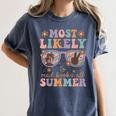 Teacher Summer Break Most Likely To Read Books All Summer Women's Comfort Colors T-Shirt Moss Teacher Summer Break Most Likely To Read Books All Summer Women's Comfort Colors T-Shirt Moss