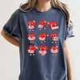 Teacher Valentines Day Reading Book Lover Bookworm Library Women's Comfort Colors T-Shirt Moss