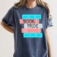 Threadless Grey Sky Chai Trans Book Pride Graphic Women's Comfort Colors T-Shirt Moss Threadless Grey Sky Chai Trans Book Pride Graphic Women's Comfort Colors T-Shirt Moss