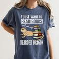 Tiny Dinosaur Read Books & Pet My Bearded Dragon Lover Premium Tri-Blend Women's Comfort Colors T-Shirt Moss