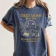 Tired Moms Book Club Coffee Chaos Chapters Women's Comfort Colors T-Shirt Moss