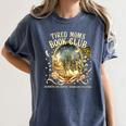 Tired Moms Book Club Cozy Night Coffee Reading Cat Women's Comfort Colors T-Shirt Moss Tired Moms Book Club Cozy Night Coffee Reading Cat Women's Comfort Colors T-Shirt Moss