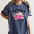 Tired Moms Book Club Running On Coffee Chaos And Chapter Cat Women's Comfort Colors T-Shirt Moss