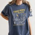 Tired Moms Club Bookish Book Lover Homebody Fall Book Club Women's Comfort Colors T-Shirt Moss
