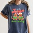 Tis The Season Book Reading Gingerbread Teacher Librarian Women's Comfort Colors T-Shirt Moss Tis The Season Book Reading Gingerbread Teacher Librarian Women's Comfort Colors T-Shirt Moss