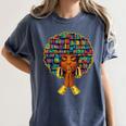 History Month Afro Women Book Lover Librarian Teacher Women's Comfort Colors T-Shirt Moss History Month Afro Women Book Lover Librarian Teacher Women's Comfort Colors T-Shirt Moss