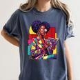 History Woman Reading Book Geometric Girl Educated Women's Comfort Colors T-Shirt Moss