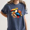 Toucan Reading Book Women's Comfort Colors T-Shirt Moss Toucan Reading Book Women's Comfort Colors T-Shirt Moss