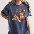 Turkey Reading Books Fall Librarian Book Lover Teacher Kids Women's Comfort Colors T-Shirt Moss Turkey Reading Books Fall Librarian Book Lover Teacher Kids Women's Comfort Colors T-Shirt Moss